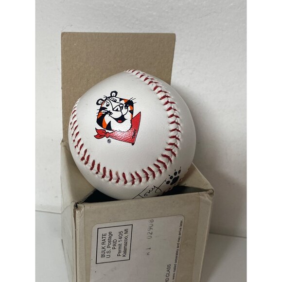 Tony Tiger Kellogg Cereal Official Baseball Regulation Size Weight with Box VTG - Picture 7 of 7